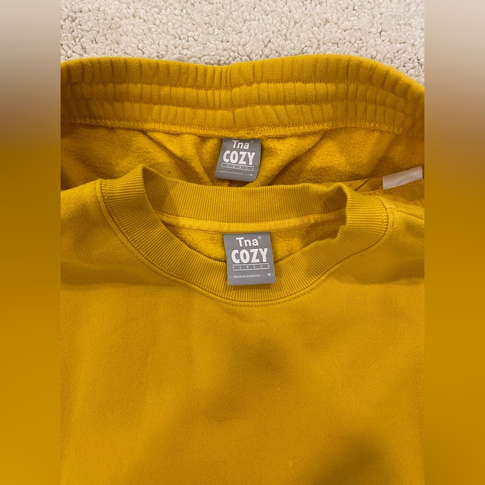 173-TNA Cozy Fleece Women’s Mustard Yellow Set